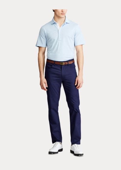 Polos Ralph Lauren Hombre Azules / Blancos - Classic Fit Stretch Lisle - STHRJ5816